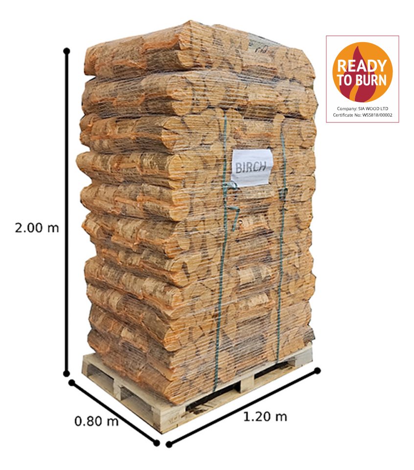 Kiln-Dried Logs in Nets supplied from Latvia to across UK- timberlatvia.com