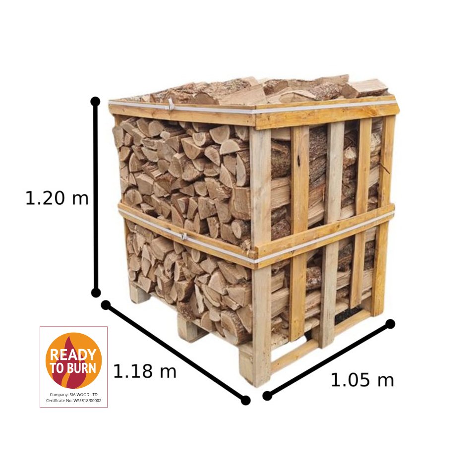 Firewood in crates supplied from Latvia to Ireland- timberlatvia.com
